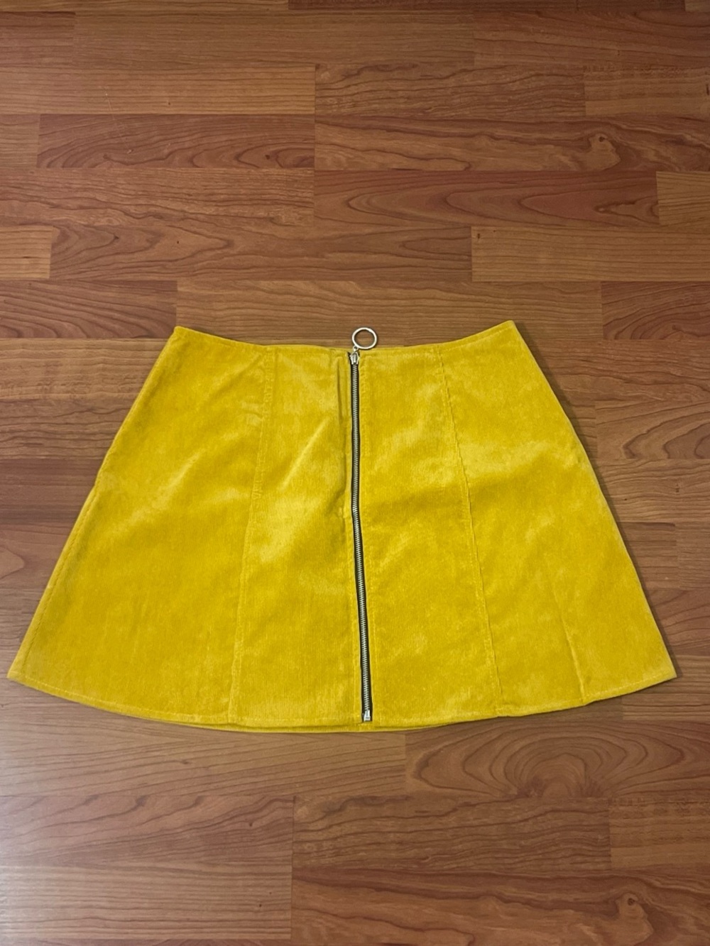 Yellow A-Line Zip-Front Women's Skirt